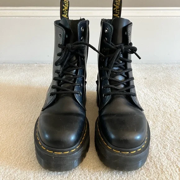 靴 Dr.Martens JADON 23cm Jadon Boot Smooth Leather Platforms in Black | Dr. Martens